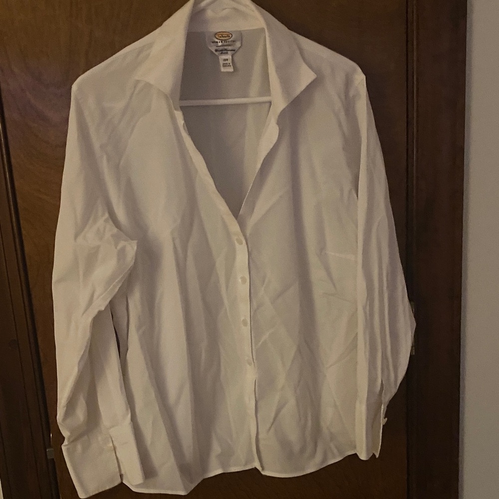 Talbots White Wrinkle-Resistant Shirt